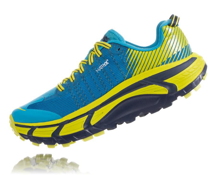 Tenis Hoka One One Trail Hombre Azules/Verdes - Evo Mafate 2 - RIZN65294